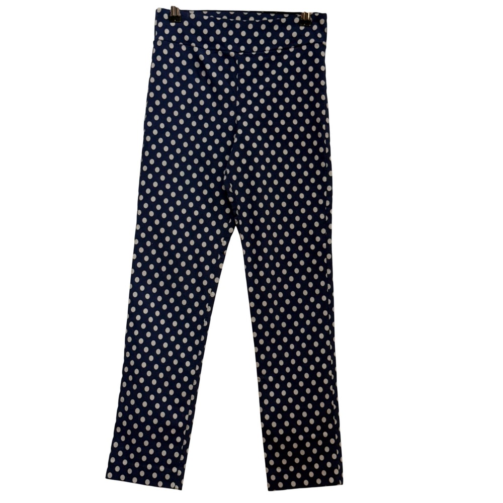 Margaret M Slimming Pant Navy White Polka Dot Pull On Trousers Size S Canada